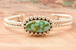 Artie Yellowhorse Genuine Sonoran Turquoise Sterling Silver Bracelet